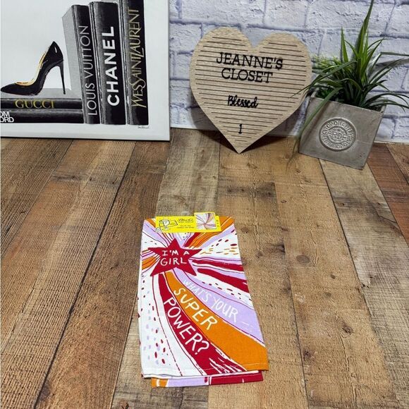 Blue Q Dish Towels I'm A Girl, What's Your Super Power 21x28 Cotton Dish Towel - Picture 1 of 4